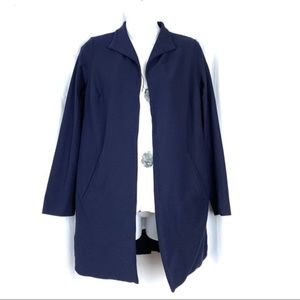 Eileen Fisher women's blue open front jacket XS